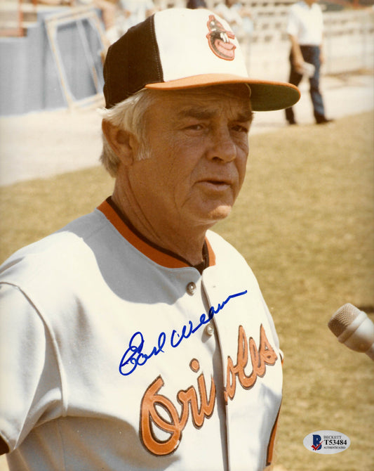 Earl Weaver Signed Orioles 8x10 Photo (Beckett COA)