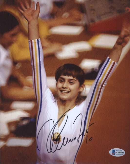 Nadia Comaneci Signed 8x10 Photo (Beckett COA)