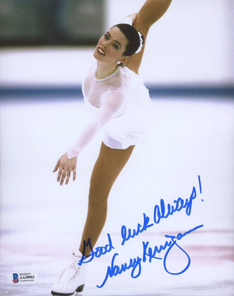 Nancy Kerrigan Signed (Beckett COA) 8x10 Photo Inscribed "Good Luck Always!"