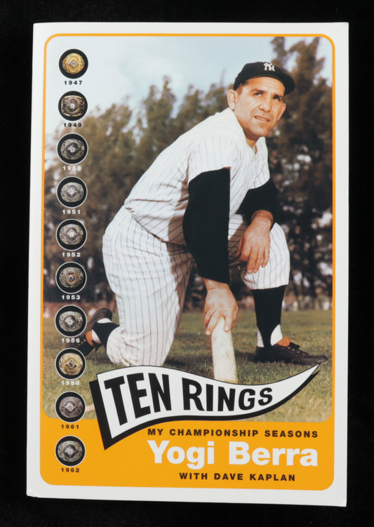 Yogi Berra Signed "Ten Rings" Softcover Book (JSA COA)