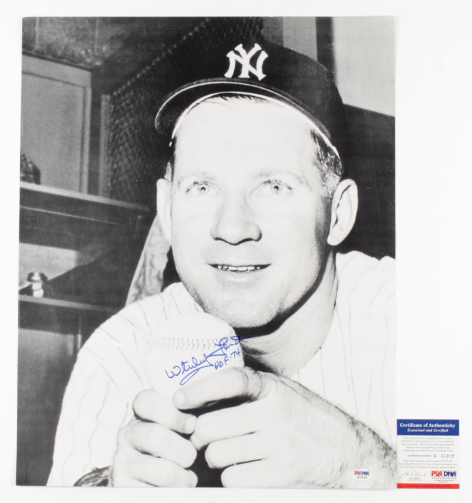 Whitey Ford Signed Yankees 16x20 Photo Inscribed "HOF 74" (PSA COA)