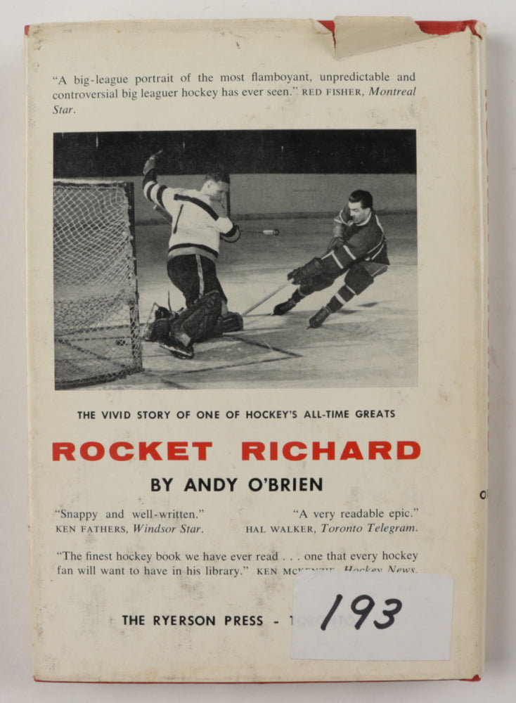 Maurice "Rocket" Richard Signed (PSA COA) "Rocket Richard" Hardcover Book