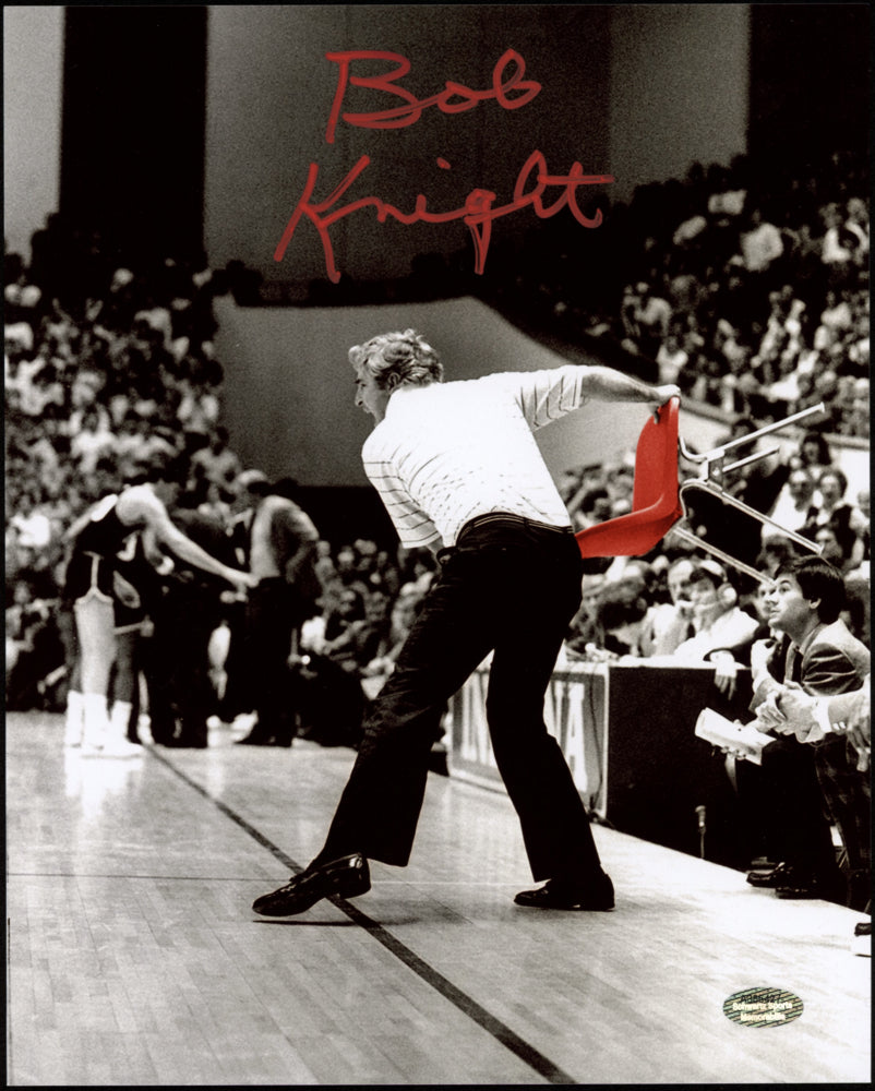 Bob Knight Signed Indiana Hoosiers 8x10 Photo (Schwartz Sports COA)