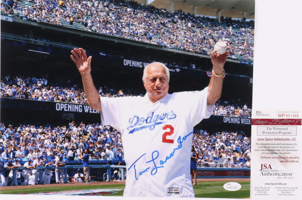 Tommy Lasorda Signed Dodgers 11x14 Photo (JSA COA)