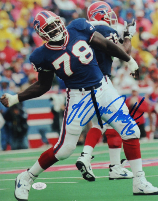 Bruce Smith Signed Bills 11x14 Photo (JSA COA)