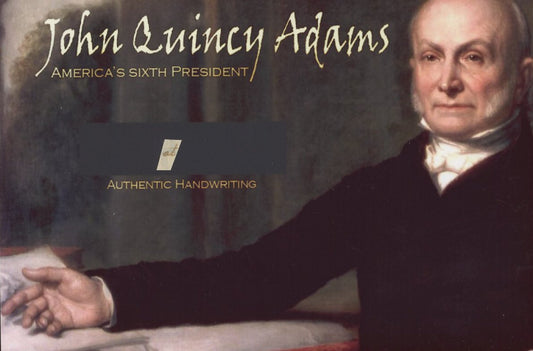 John Quincy Adams 4x6 Photo With Authentic (JSA LOA) Hand-Written Word Cut - 6th President of the United States of America