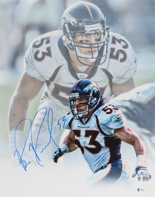 Bill Romanowski Signed Broncos 16x20 Photo (Beckett COA)