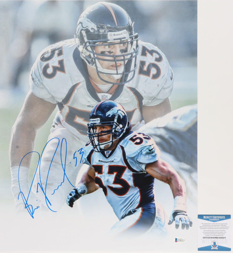 Bill Romanowski Signed Broncos 16x20 Photo (Beckett COA)