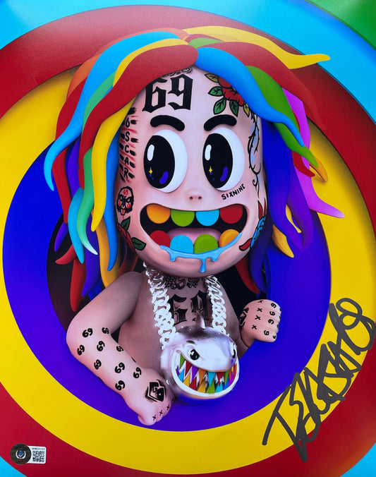 Tekashi 6ix9ine Signed 11x14 Photo (Beckett Hologram)