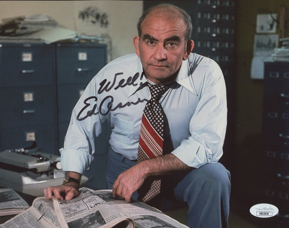 Ed Asner Signed 8x10 Photo Inscribed "Well!" (JSA COA)