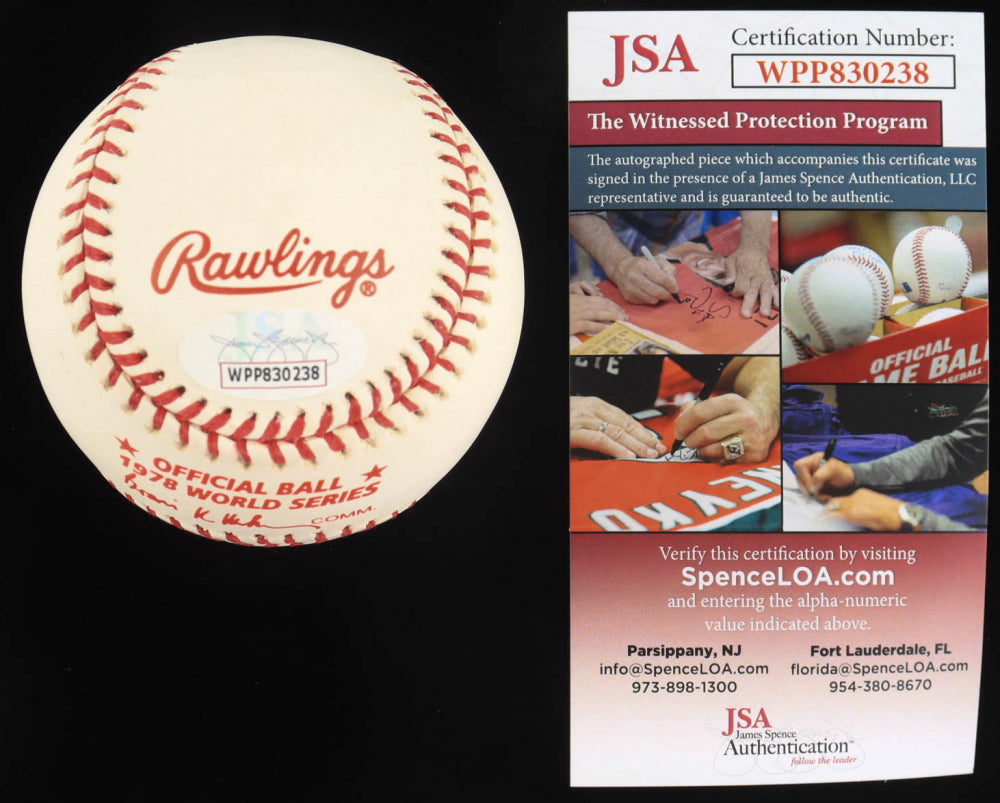 Reggie Jackson Signed 1978 World Series Logo Baseball (JSA COA)