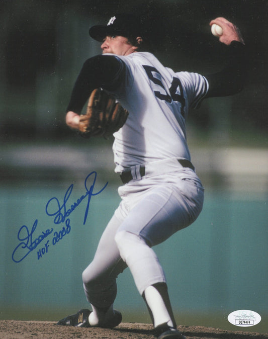 Goose Gossage Signed (JSA COA) Yankees 8x10 Photo Inscribed "HOF 2008"