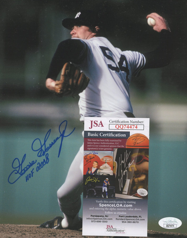 Goose Gossage Signed (JSA COA) Yankees 8x10 Photo Inscribed "HOF 2008"