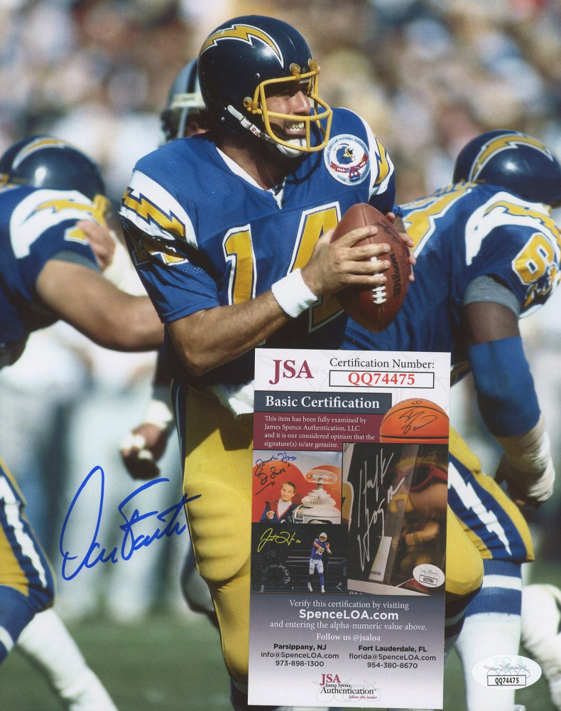 Dan Fouts Signed Chargers 8x10 Photo (JSA COA)