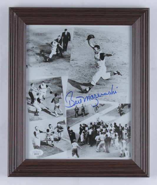 Bill Mazeroski Signed Pirates 10x12 Framed Photo (JSA COA)