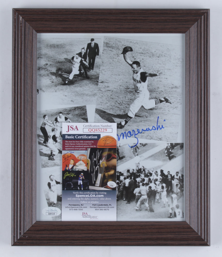 Bill Mazeroski Signed Pirates 10x12 Framed Photo (JSA COA)