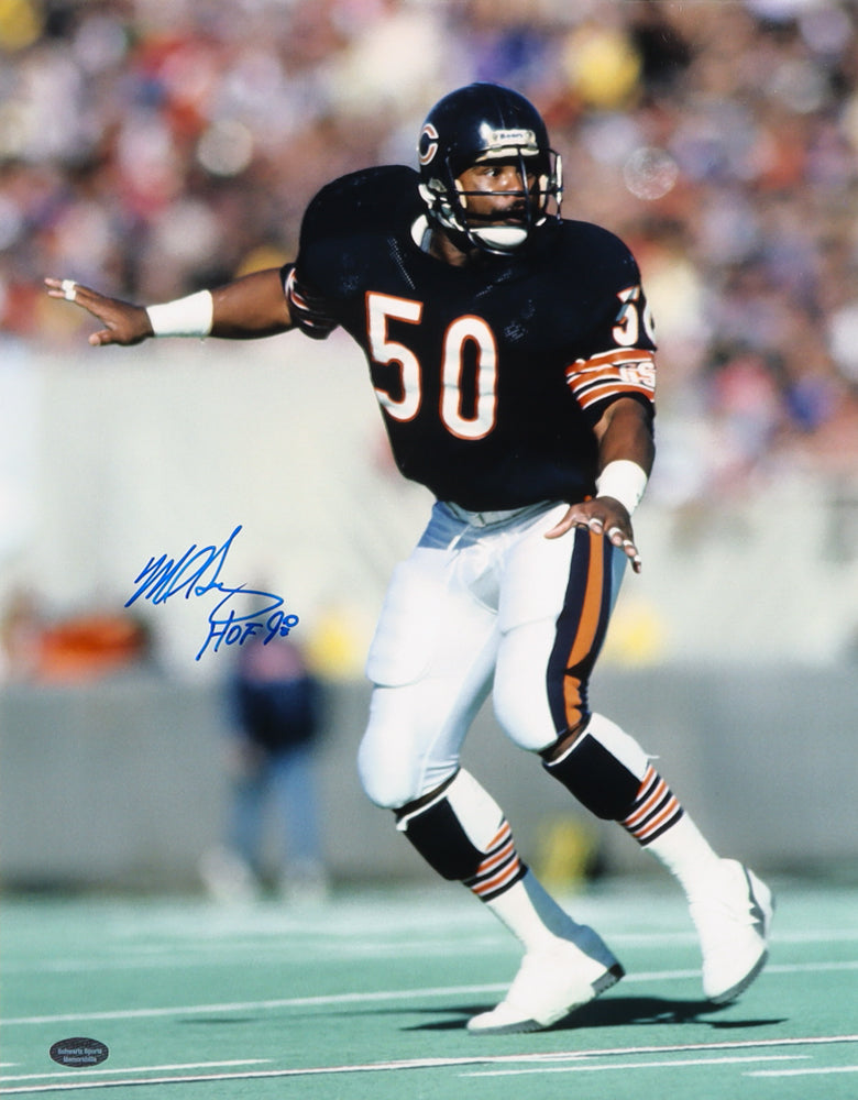 Mike Singletary Signed Bears 11x14 Photo Inscribed "HOF 98" (Schwartz Sports COA)