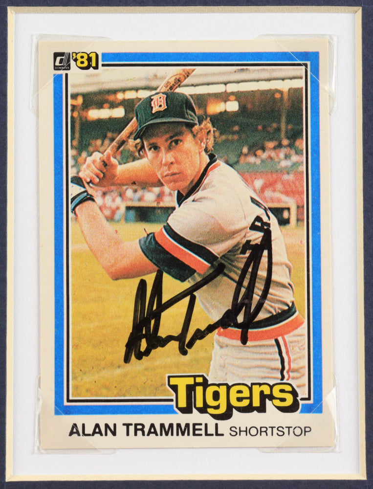 Alan Trammell Signed (SOP LOA & JSA COA) Tigers 14x18 Custom Matted Card Display