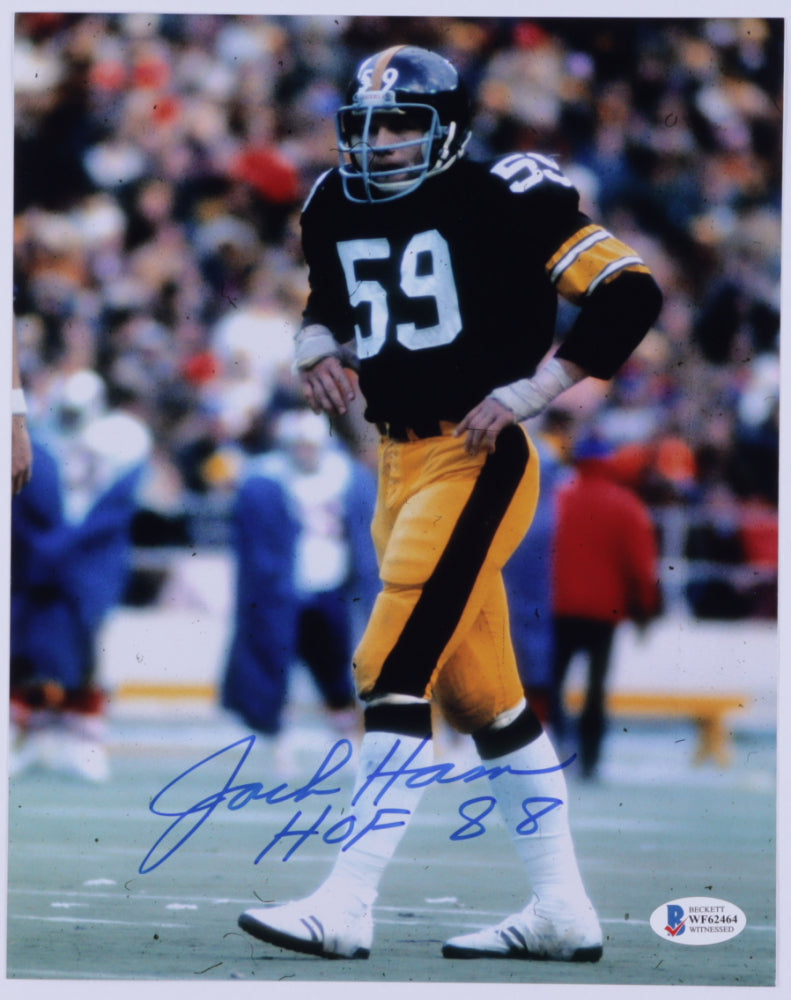 Jack Ham Signed Steelers 8x10 Photo Inscribed "HOF 88" (Beckett COA)