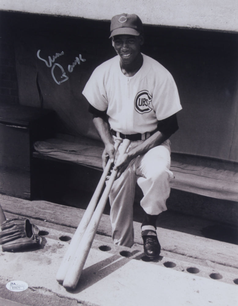 Ernie Banks Signed Cubs 11x14 Photo (JSA COA)