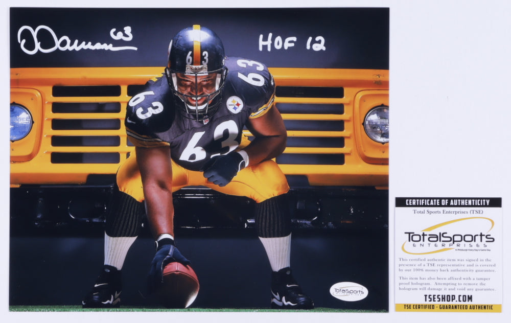 Dermontti Dawson Signed Steelers 8x10 Photo Inscribed "HOF 12" (TSE COA)