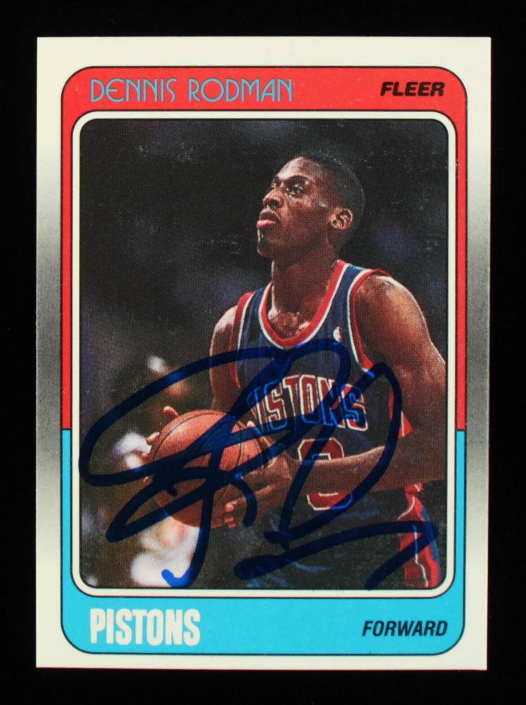 Dennis Rodman Signed 1988-89 Fleer #43 (JSA COA) - Rookie Card