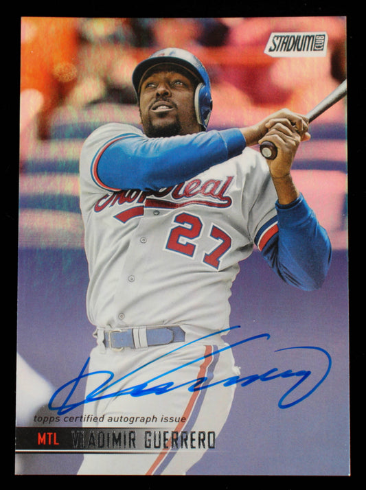 Vladimir Guerrero 2021 Stadium Club Autographs Rainbow Foil #SCBAVGU Serially Numbered #10 / 10