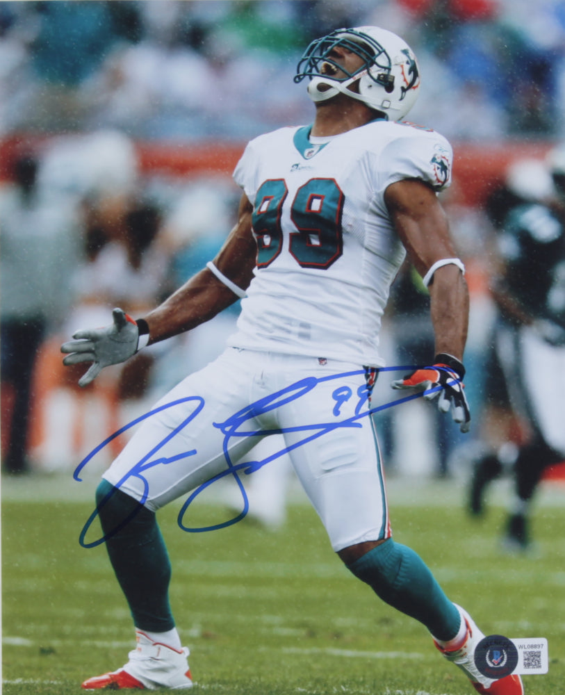 Jason Taylor Signed Dolphins 8x10 Photo (Beckett Hologram)