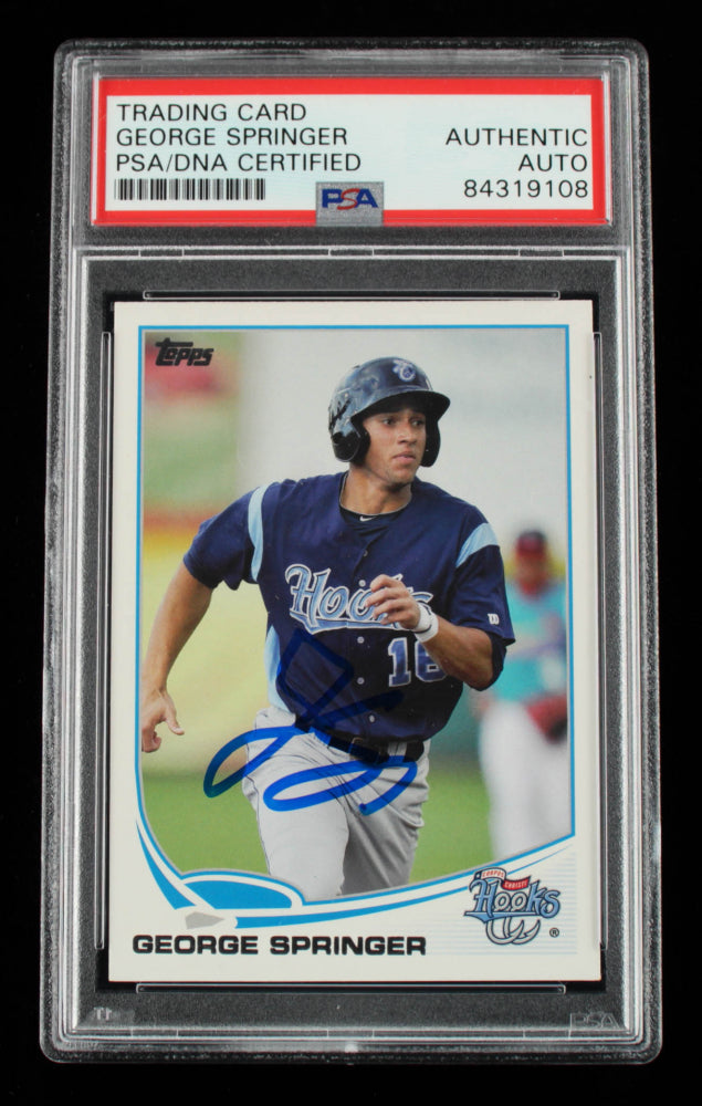 George Springer Signed 2013 Topps Pro Debut #104 (PSA Encapsulated) - Rookie Card