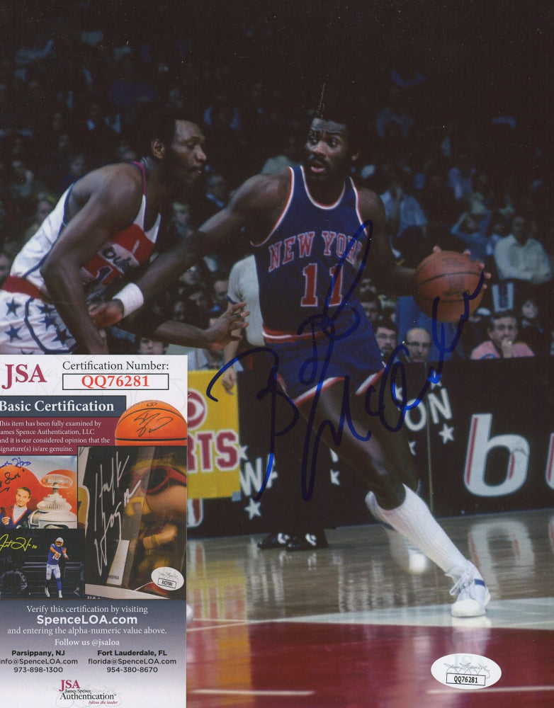 Bob McAdoo Signed Knicks 8x10 Photo (JSA COA)