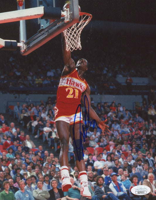 Dominique Wilkins Signed Hawks 8x10 Photo (JSA COA)