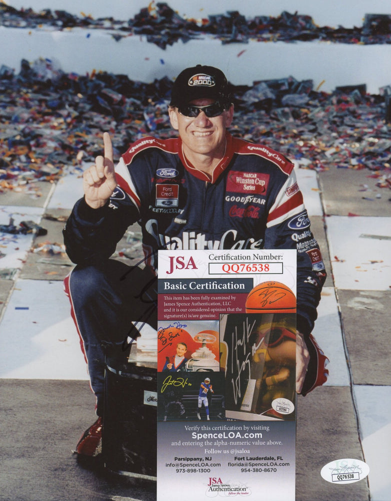 Dale Jarrett Signed NASCAR 8x10 Photo (JSA COA)