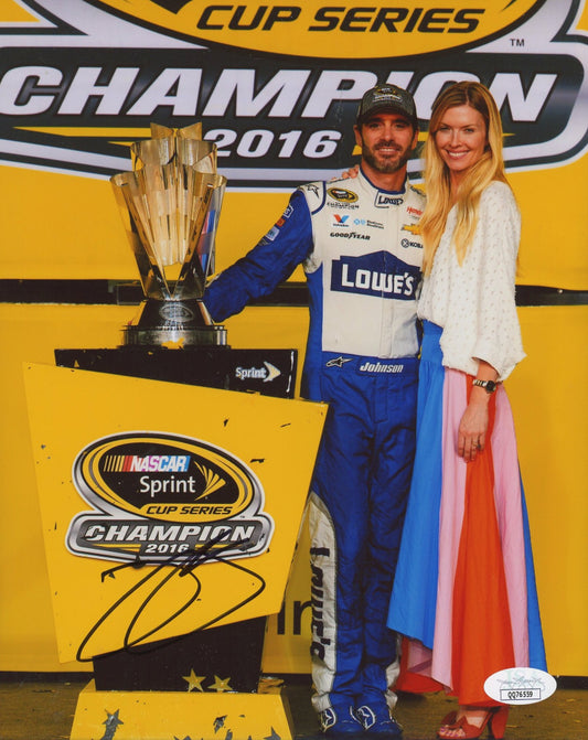 Jimmie Johnson Signed NASCAR 8x10 Photo (JSA COA)