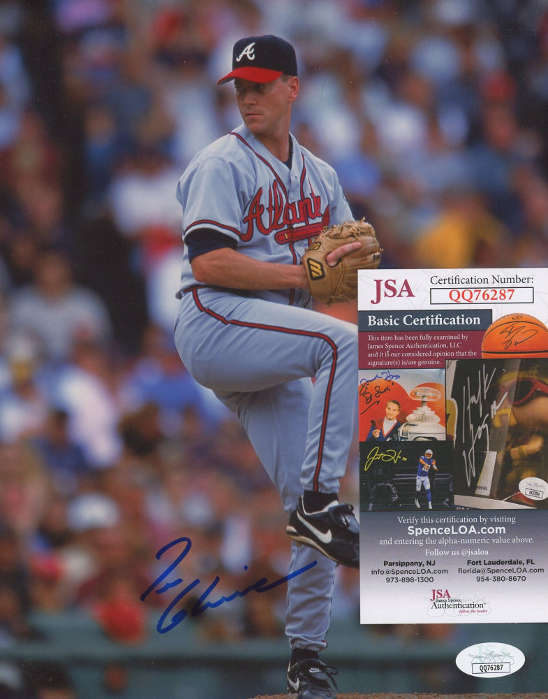 Tom Glavine Signed Braves 8x10 Photo (JSA COA)