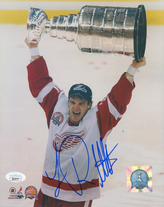 Luc Robitaille Signed Red Wings 8x10 Photo (JSA Hologram)
