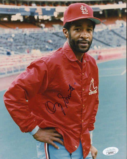 Ozzie Smith Signed Cardinals 8x10 Photo (JSA COA)