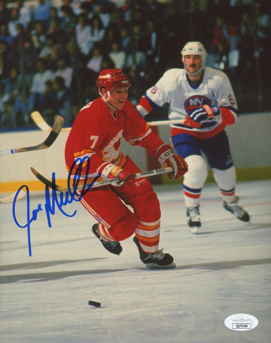 Joe Mullen Signed Flames 8x10 Photo (JSA COA)