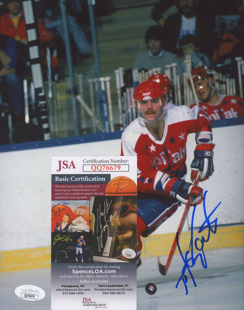Mike Gartner Signed Capitals 8x10 Photo (JSA COA)