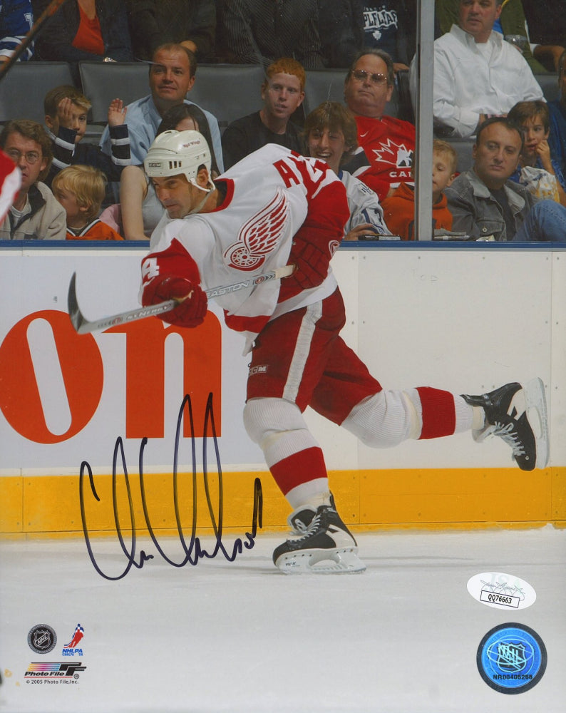 Chris Chelios Signed Red Wings 8x10 Photo (JSA COA)