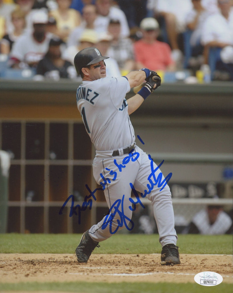 Edgar Martinez Signed (JSA COA) Mariners 8x10 Photo Inscribed "Best Wishes!"