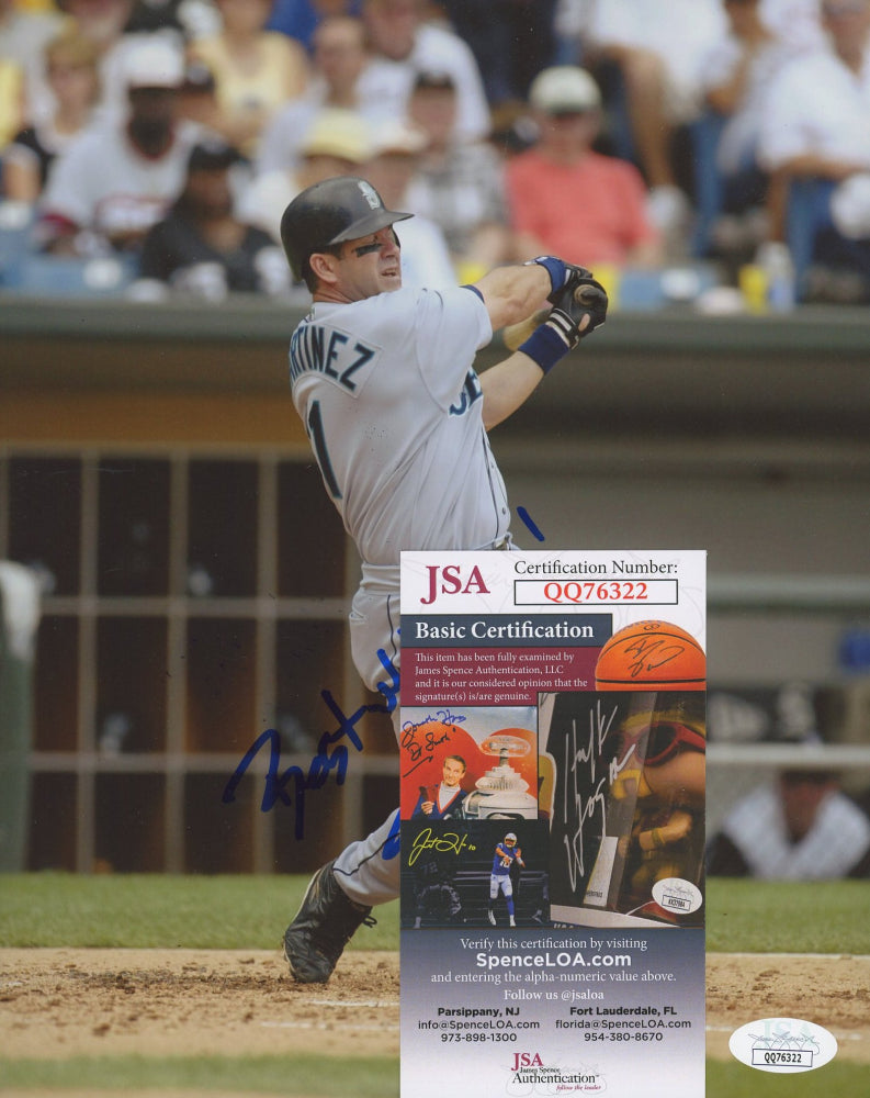 Edgar Martinez Signed (JSA COA) Mariners 8x10 Photo Inscribed "Best Wishes!"