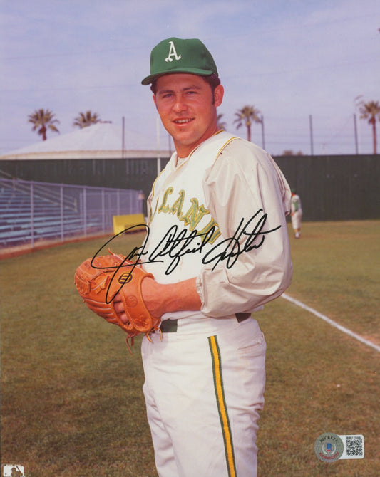 Jim "Catfish" Hunter Signed Athletics 8x10 Photo (Beckett COA)
