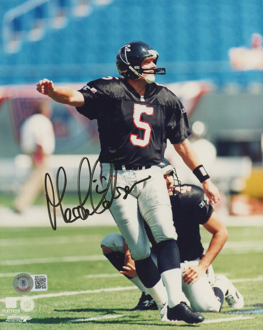 Morten Andersen Signed Falcons 8x10 Photo (Beckett COA)