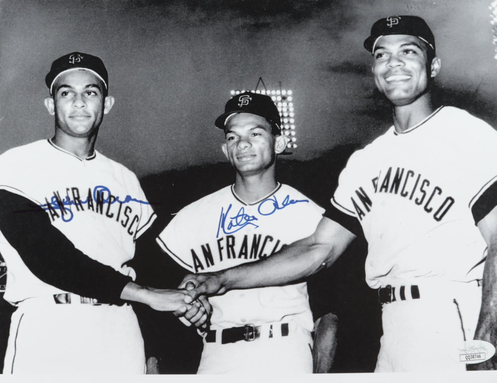 Matty Alou & Felipe Alou Signed Yankees 8x10 Photo (JSA COA)