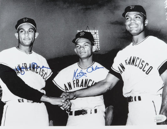 Matty Alou & Felipe Alou Signed Yankees 8x10 Photo (JSA COA)