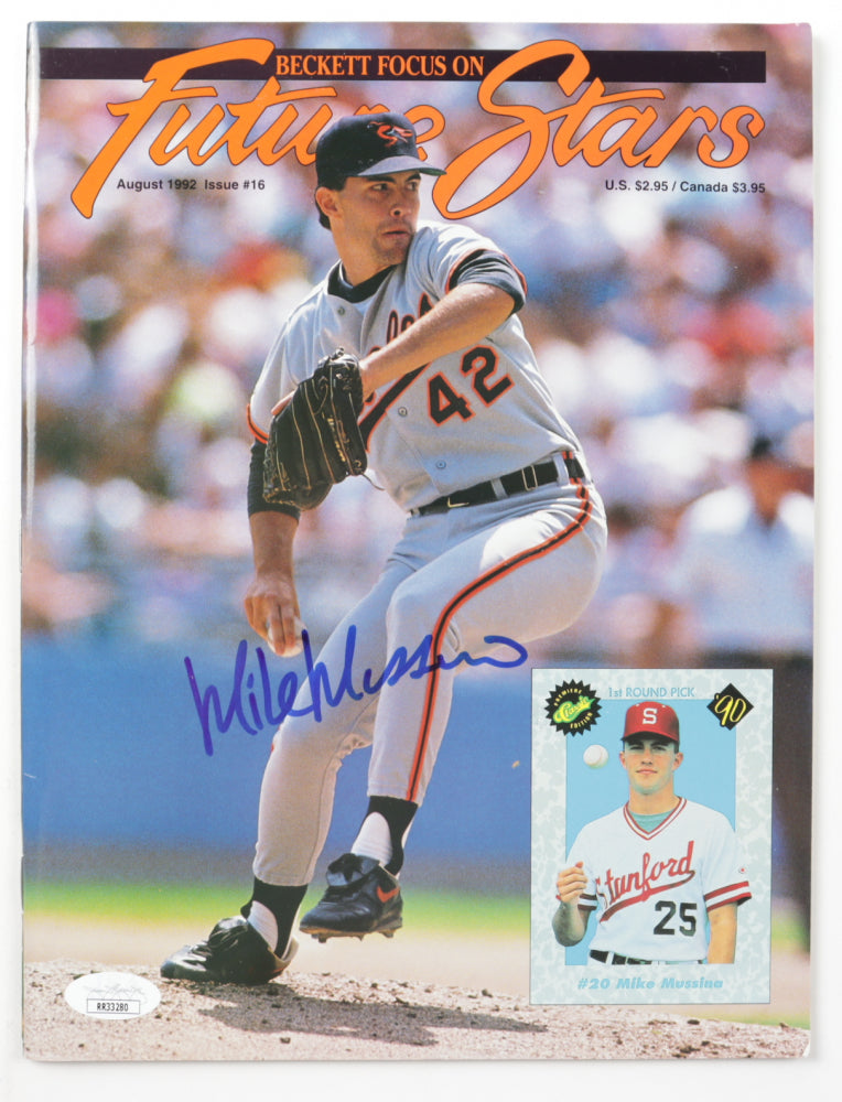 Mike Mussina Signed (JSA COA) 1992 Beckett Focus On Future Stars Monthly Magazine