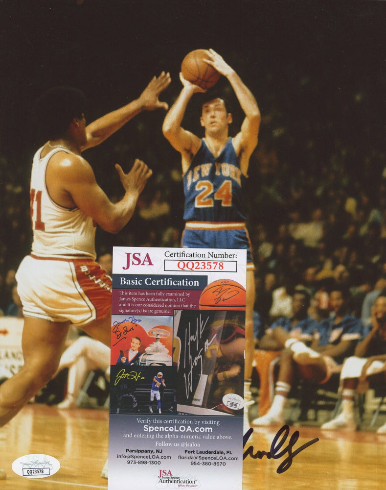 Bill Bradley Signed Knicks 8x10 Photo (JSA COA)