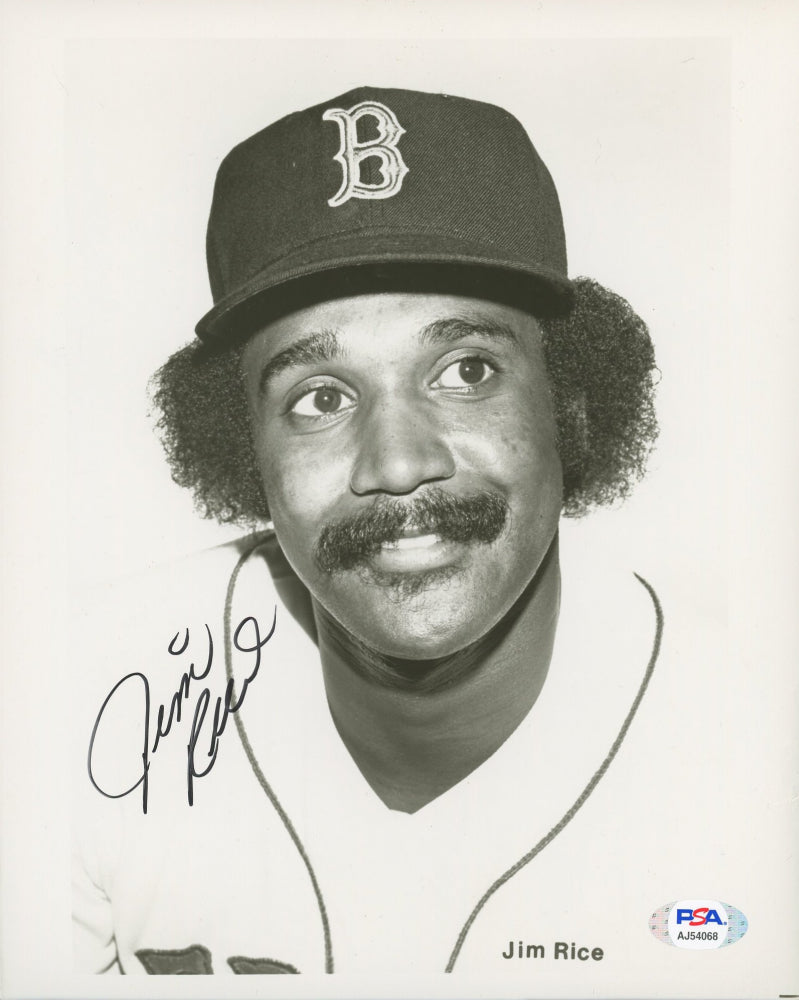 Jim Rice Signed Red Sox 8x10 Photo (PSA COA)