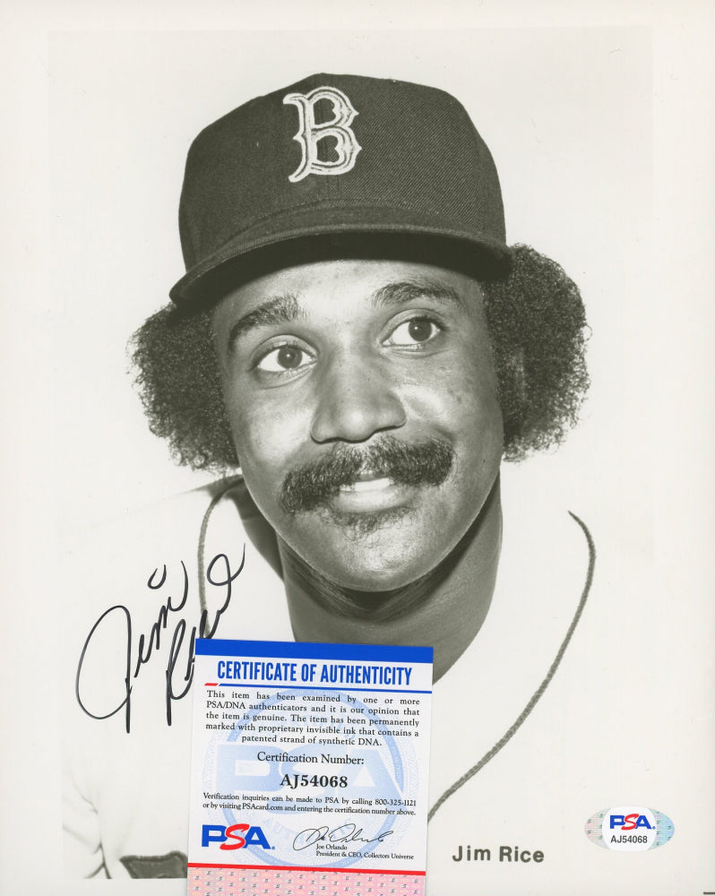 Jim Rice Signed Red Sox 8x10 Photo (PSA COA)
