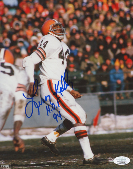 Leroy Kelly Signed Browns 8x10 Photo Inscribed "H.O.F 94" (JSA COA)